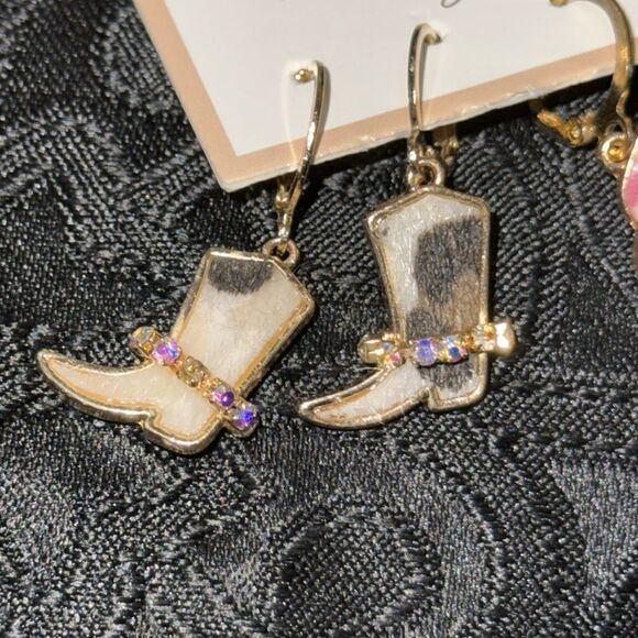 Rhinestone Cowgirl earring trio - Picture 3 of 5